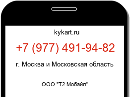 Информация о номере телефона +7 (977) 491-94-82: регион, оператор