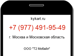 Информация о номере телефона +7 (977) 491-95-49: регион, оператор