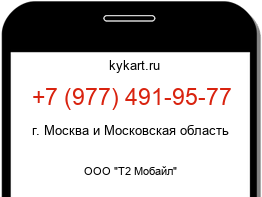 Информация о номере телефона +7 (977) 491-95-77: регион, оператор