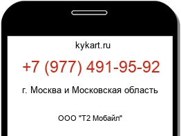 Информация о номере телефона +7 (977) 491-95-92: регион, оператор