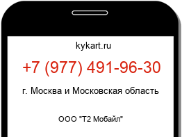 Информация о номере телефона +7 (977) 491-96-30: регион, оператор