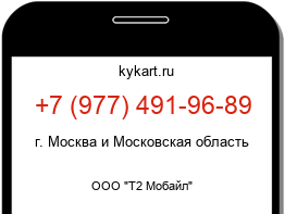 Информация о номере телефона +7 (977) 491-96-89: регион, оператор