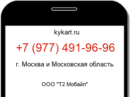 Информация о номере телефона +7 (977) 491-96-96: регион, оператор