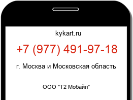 Информация о номере телефона +7 (977) 491-97-18: регион, оператор