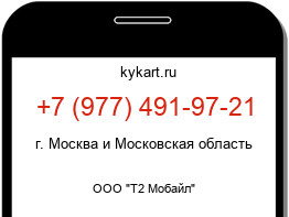 Информация о номере телефона +7 (977) 491-97-21: регион, оператор