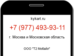 Информация о номере телефона +7 (977) 493-93-11: регион, оператор