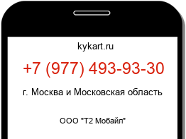 Информация о номере телефона +7 (977) 493-93-30: регион, оператор