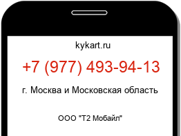 Информация о номере телефона +7 (977) 493-94-13: регион, оператор