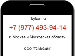 Информация о номере телефона +7 (977) 493-94-14: регион, оператор