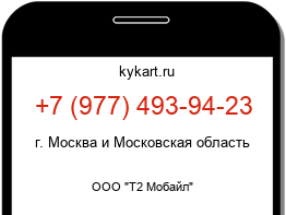 Информация о номере телефона +7 (977) 493-94-23: регион, оператор