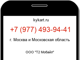 Информация о номере телефона +7 (977) 493-94-41: регион, оператор