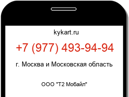 Информация о номере телефона +7 (977) 493-94-94: регион, оператор