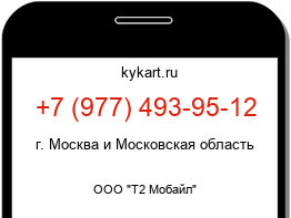 Информация о номере телефона +7 (977) 493-95-12: регион, оператор