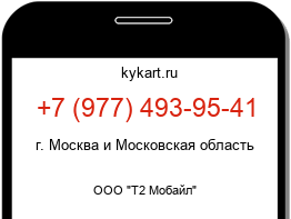 Информация о номере телефона +7 (977) 493-95-41: регион, оператор