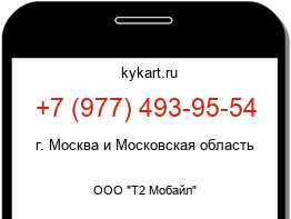 Информация о номере телефона +7 (977) 493-95-54: регион, оператор