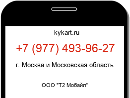 Информация о номере телефона +7 (977) 493-96-27: регион, оператор