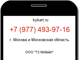Информация о номере телефона +7 (977) 493-97-16: регион, оператор