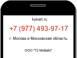 Информация о номере телефона +7 (977) 493-97-17: регион, оператор