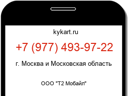 Информация о номере телефона +7 (977) 493-97-22: регион, оператор