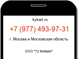 Информация о номере телефона +7 (977) 493-97-31: регион, оператор