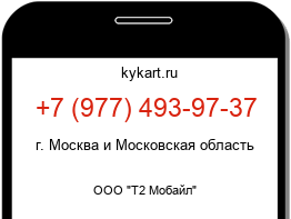 Информация о номере телефона +7 (977) 493-97-37: регион, оператор