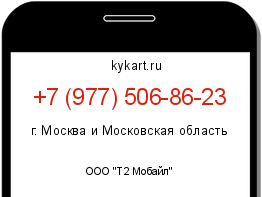 Информация о номере телефона +7 (977) 506-86-23: регион, оператор