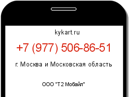 Информация о номере телефона +7 (977) 506-86-51: регион, оператор
