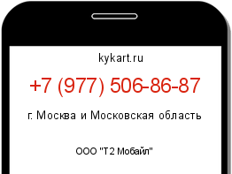 Информация о номере телефона +7 (977) 506-86-87: регион, оператор