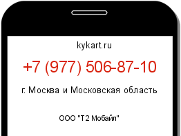 Информация о номере телефона +7 (977) 506-87-10: регион, оператор