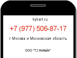 Информация о номере телефона +7 (977) 506-87-17: регион, оператор