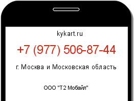 Информация о номере телефона +7 (977) 506-87-44: регион, оператор