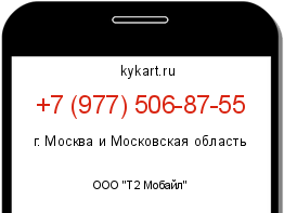 Информация о номере телефона +7 (977) 506-87-55: регион, оператор