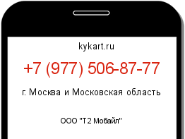 Информация о номере телефона +7 (977) 506-87-77: регион, оператор