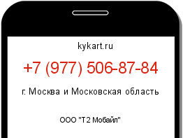 Информация о номере телефона +7 (977) 506-87-84: регион, оператор