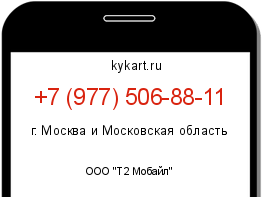 Информация о номере телефона +7 (977) 506-88-11: регион, оператор
