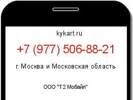 Информация о номере телефона +7 (977) 506-88-21: регион, оператор