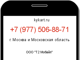 Информация о номере телефона +7 (977) 506-88-71: регион, оператор