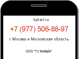 Информация о номере телефона +7 (977) 506-88-97: регион, оператор