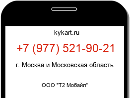 Информация о номере телефона +7 (977) 521-90-21: регион, оператор