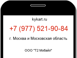 Информация о номере телефона +7 (977) 521-90-84: регион, оператор