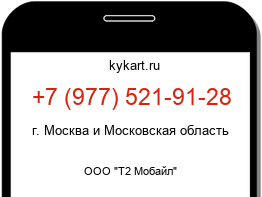 Информация о номере телефона +7 (977) 521-91-28: регион, оператор