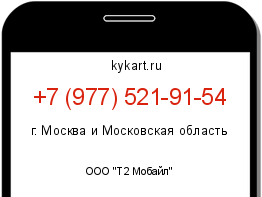 Информация о номере телефона +7 (977) 521-91-54: регион, оператор