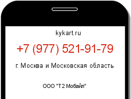 Информация о номере телефона +7 (977) 521-91-79: регион, оператор
