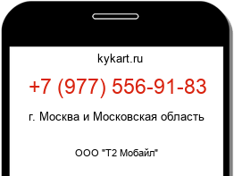 Информация о номере телефона +7 (977) 556-91-83: регион, оператор