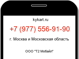 Информация о номере телефона +7 (977) 556-91-90: регион, оператор