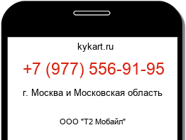 Информация о номере телефона +7 (977) 556-91-95: регион, оператор