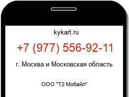 Информация о номере телефона +7 (977) 556-92-11: регион, оператор