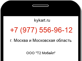 Информация о номере телефона +7 (977) 556-96-12: регион, оператор