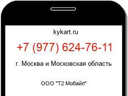Информация о номере телефона +7 (977) 624-76-11: регион, оператор