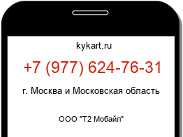 Информация о номере телефона +7 (977) 624-76-31: регион, оператор